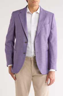 Nautica Purple Crosshatch Stretch Sport Coat