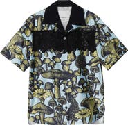 3.1 Phillip Lim Ethereal Mushrooms Relaxed Lace Inset Camp Shirt