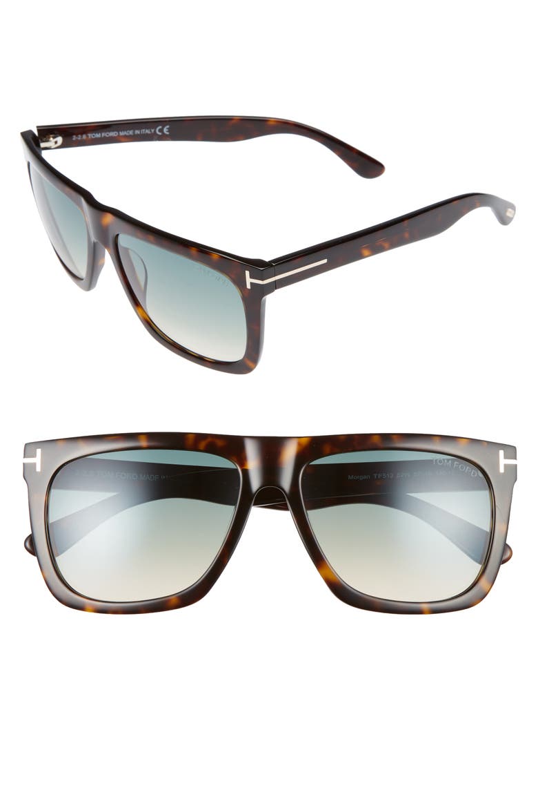 Morgan 57mm Sunglasses, Main, color, DARK HAVANA / GRADIENT BLUE