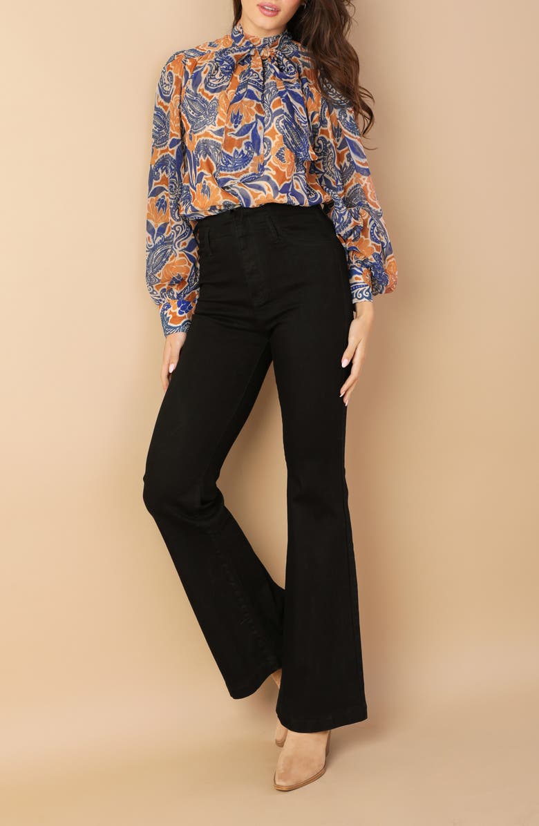 FLYING TOMATO Woven Tie Neck Top, Alternate, color, 