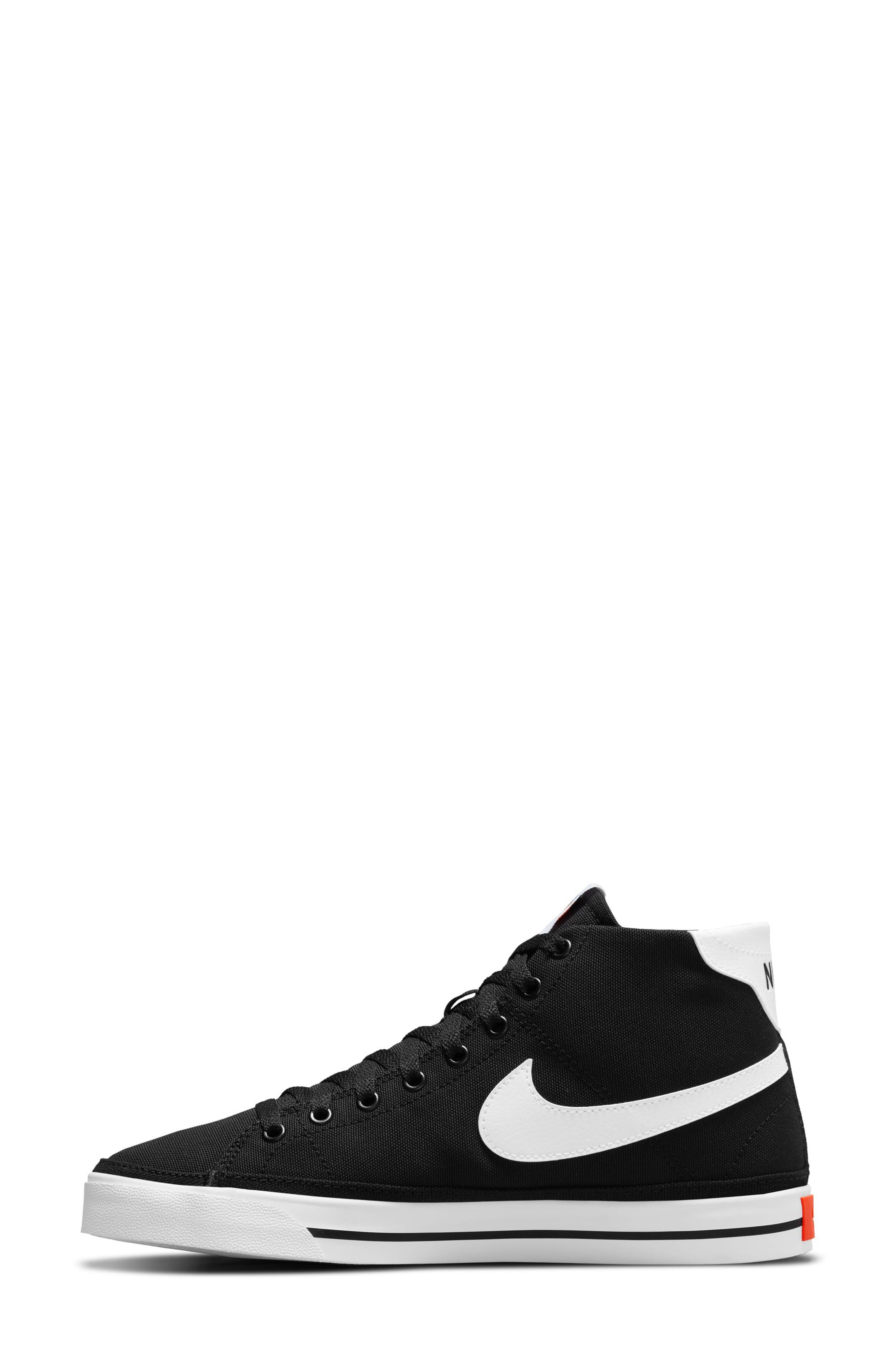 Nike Court Legacy Mid Sneaker, Alternate, color, Black/ White-Team Orange