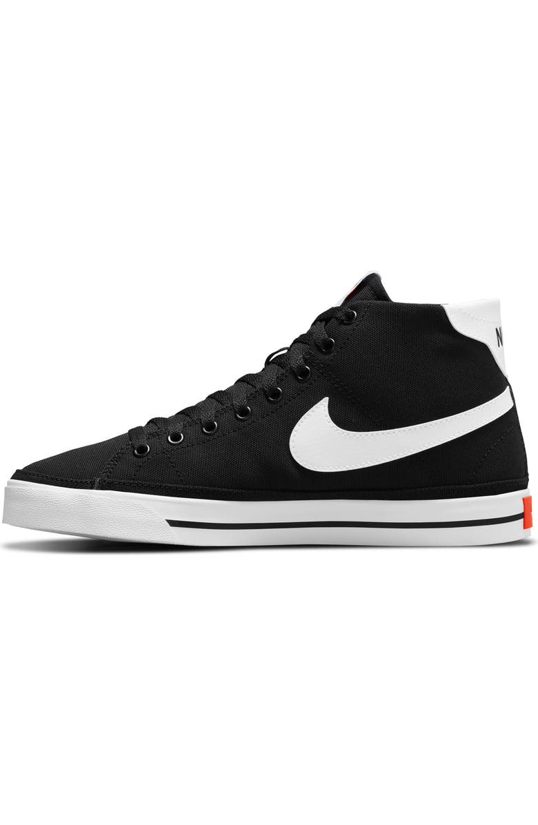 Nike Court Legacy Mid Sneaker, Alternate, color, Black/ White-Team Orange