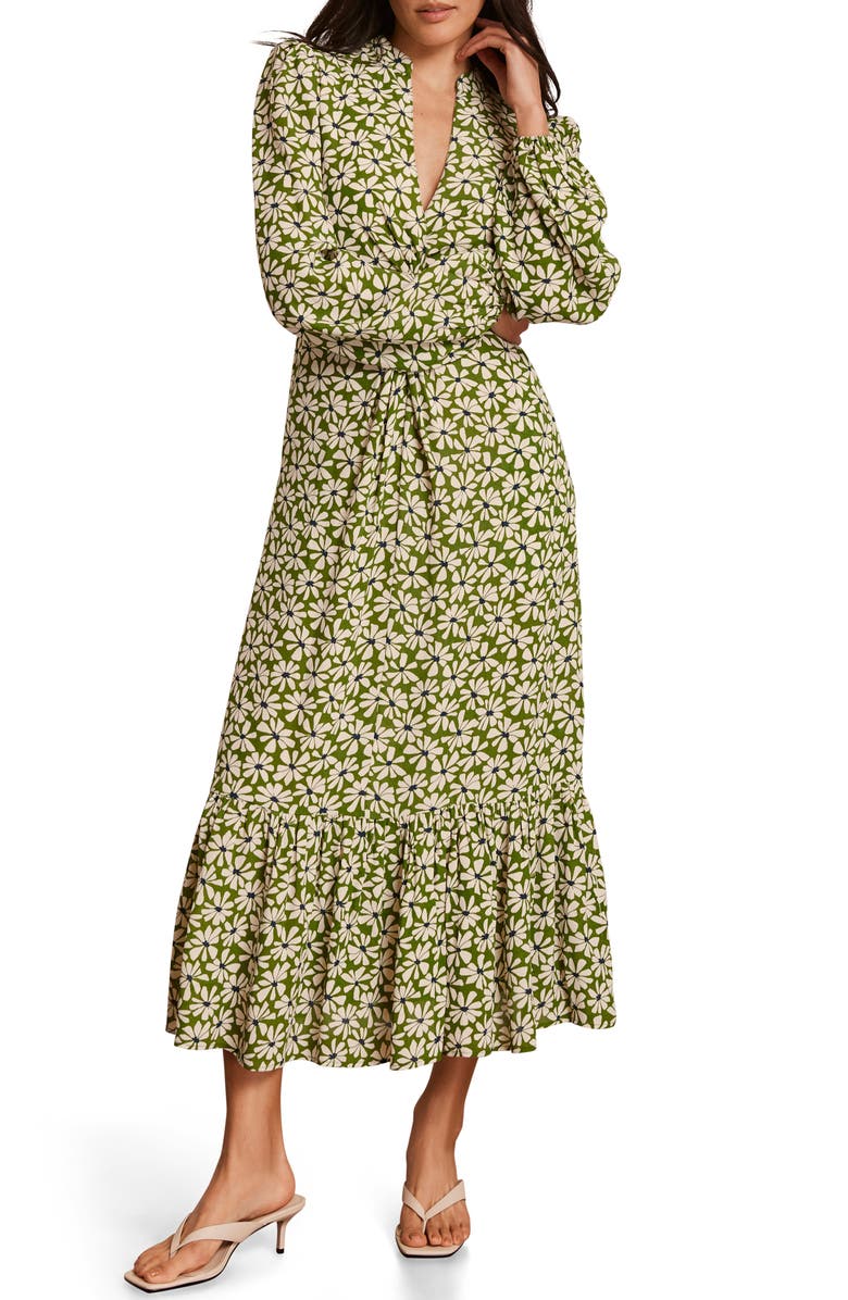 MINT VELVET Midi Dress, Alternate, color, Green