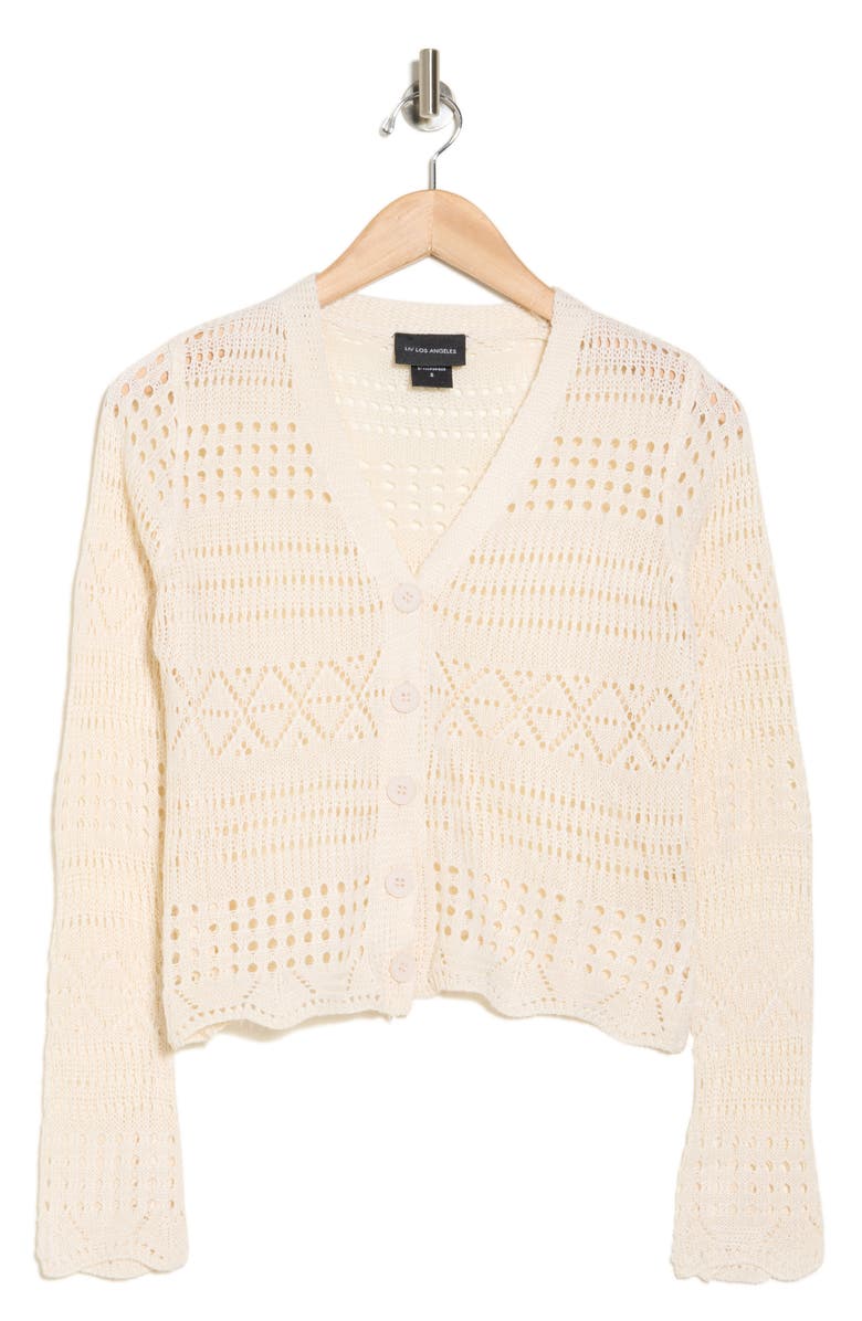 Forgotten Grace Open Stitch Cardigan, Alternate, color, Natural