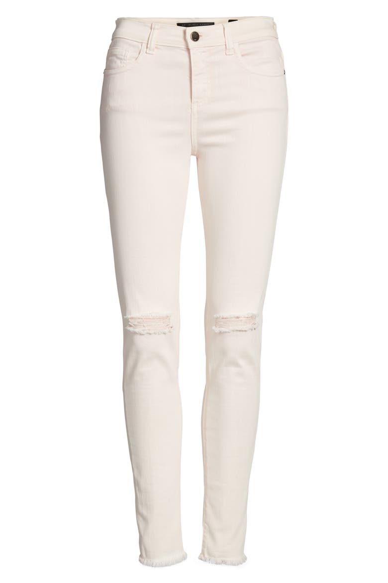 Ripped Skinny Jeans, Alternate, color, BLUSH