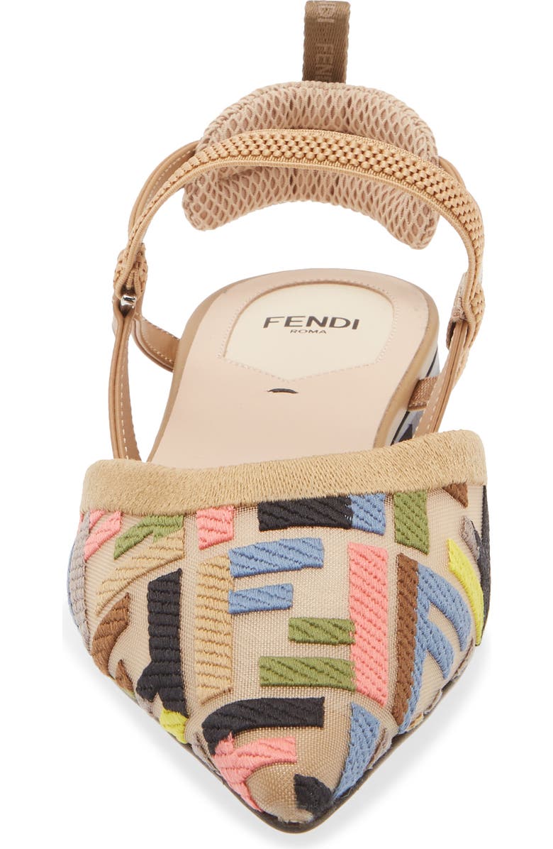 Fendi Colibrì Lite Pointed Toe Slingback Flat, Alternate, color,