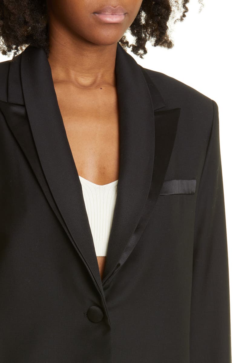 TWP Smoking Oversize Tuxedo Jacket, Alternate, color, Black