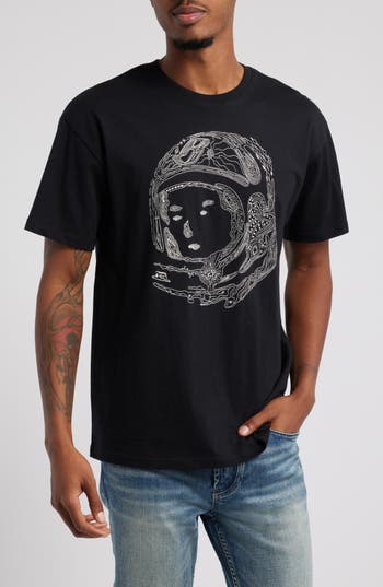 Billionaire Boys Club Helmet Head Embroidered Cotton Graphic T-shirt In Black