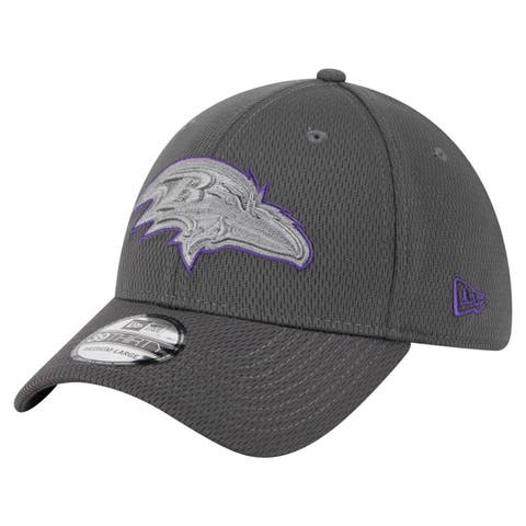 Men's New Era Graphite Baltimore Ravens  Main 39THIRTY Flex Hat