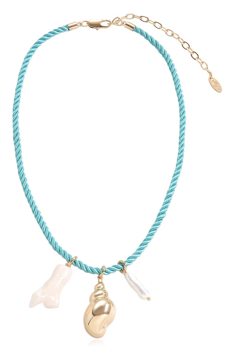 Assorted Charm Rope Necklace, Main, color, TURQUOISE