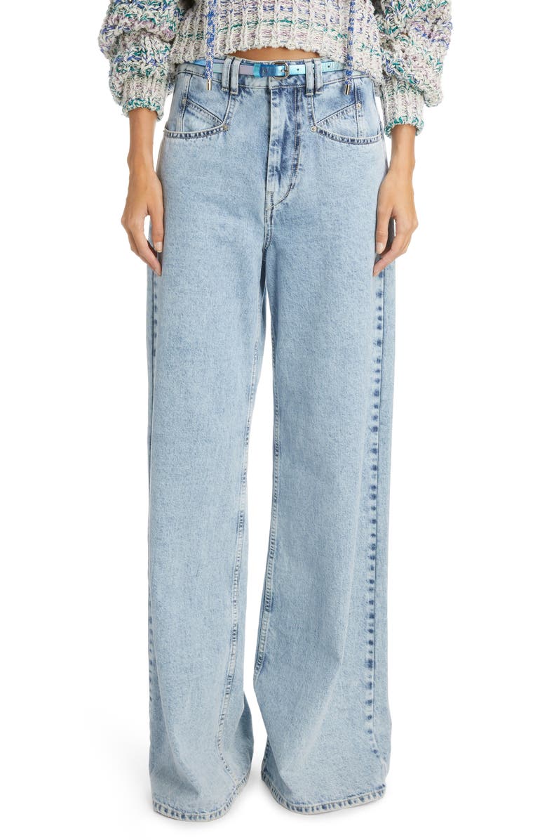Isabel Marant Lemony Wide Leg Jeans, Main, color,
