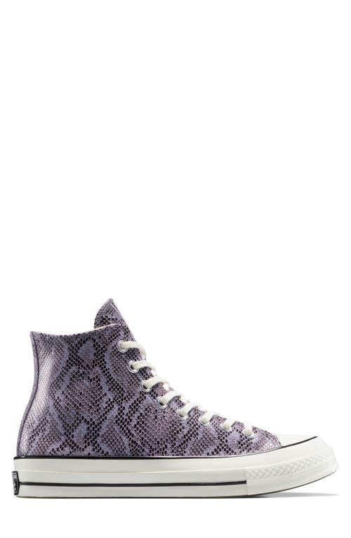 Converse Chuck 70 Faux Snakeskin Suede High Top Sneaker In Purple