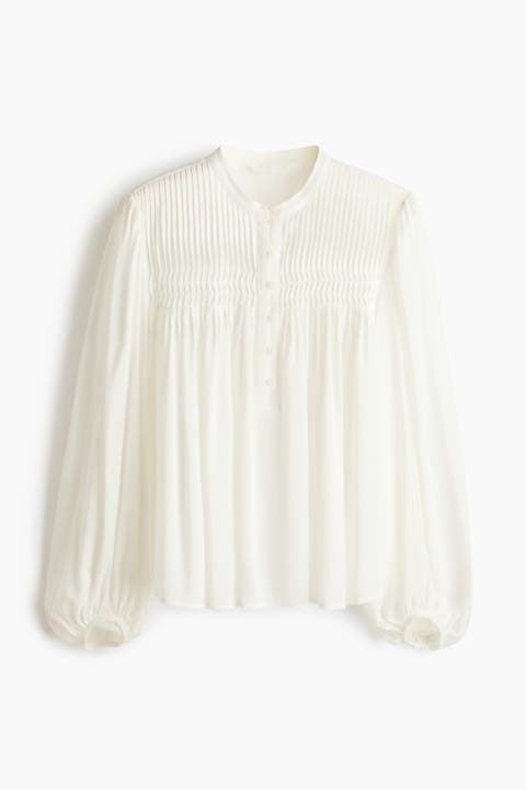 Pintucked Blouse