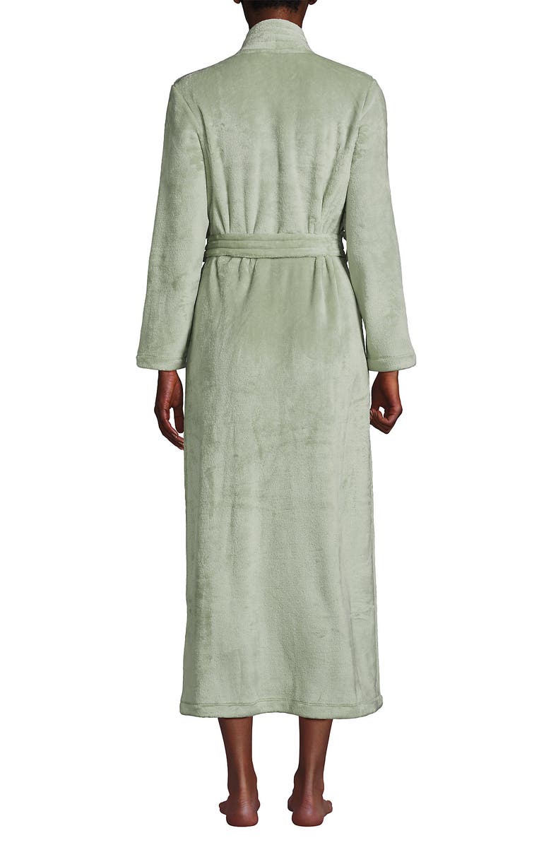 Lands' End Cozy Plush Long Wrap Robe, Alternate, color, 