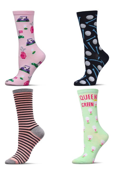 Golf Assorted 4-Pack Crew Socks