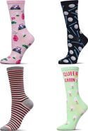 MeMoi Golf Assorted 4-Pack Crew Socks