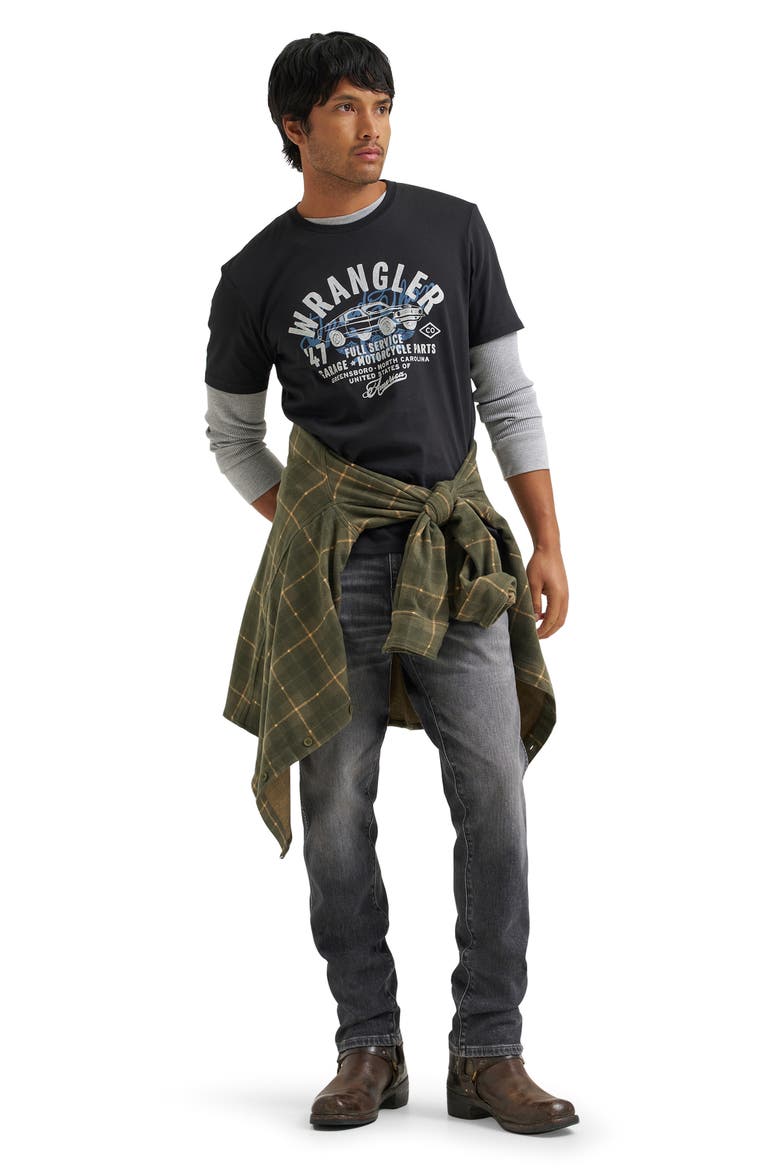 Western Tapered Jeans, Alternate, color, SMOKY GRANITE