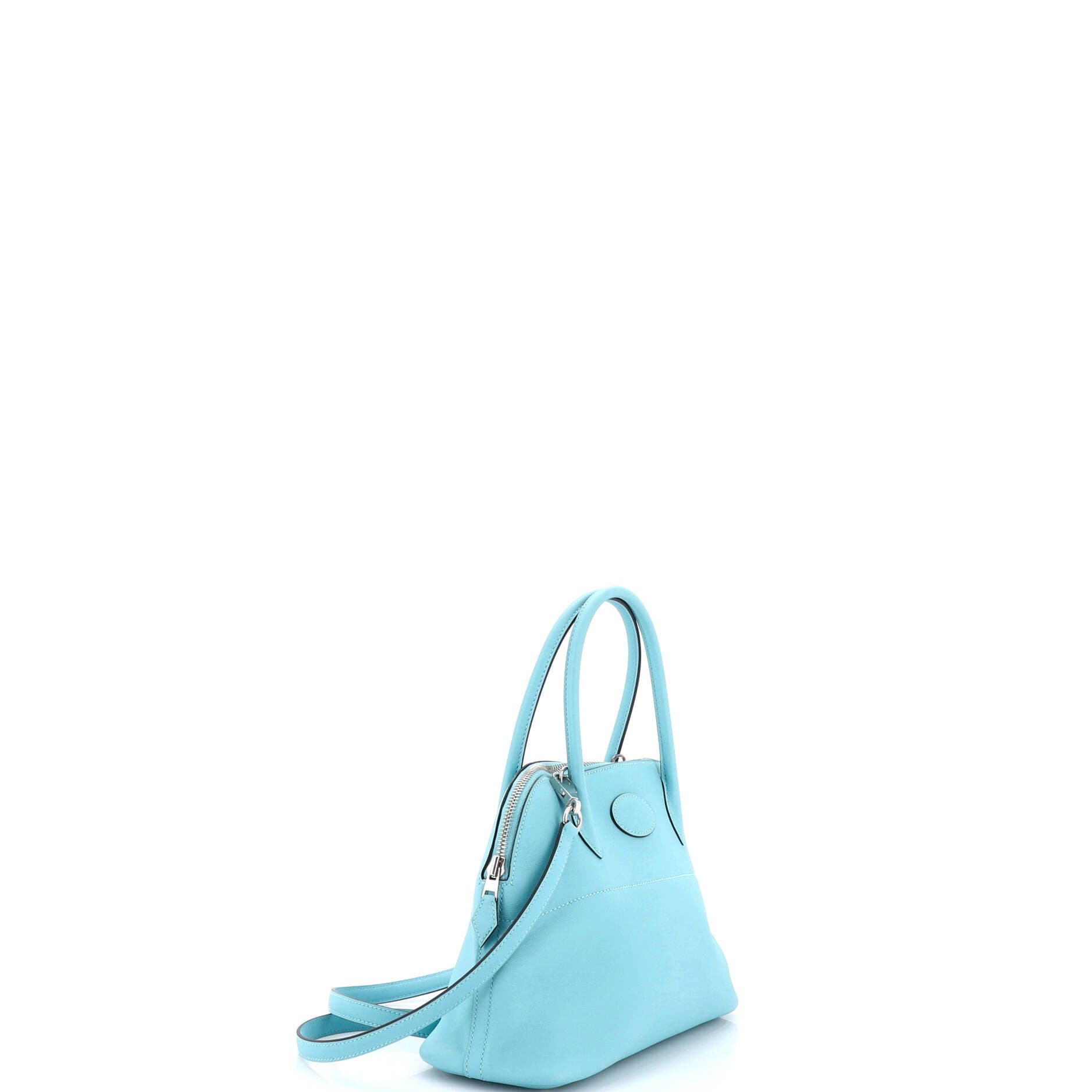 Pre-Owned Hermes Bolide Bag Swift 27, Alternate, color, Bleu Atoll