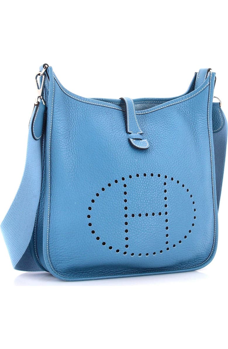 Pre-Owned Hermes Evelyne Bag Gen II Clemence PM, Alternate, color, Bleu Jean