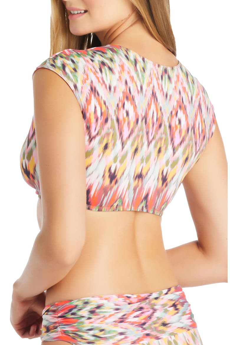Free Spirit Cap Sleeve Bikini Top, Alternate, color, MULTI COLORED