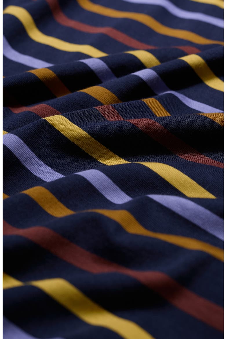 Sailor Stripe Organic Cotton Top, Alternate, color, QUAD BRETON BILBERRY