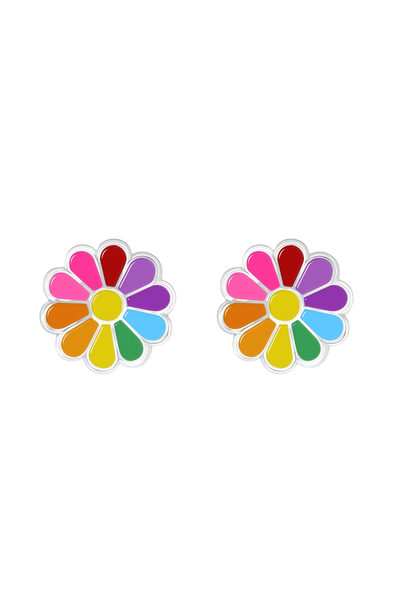 Little Miss Zoe Colorful Flower Stud Earrings, Alternate, color, Multi