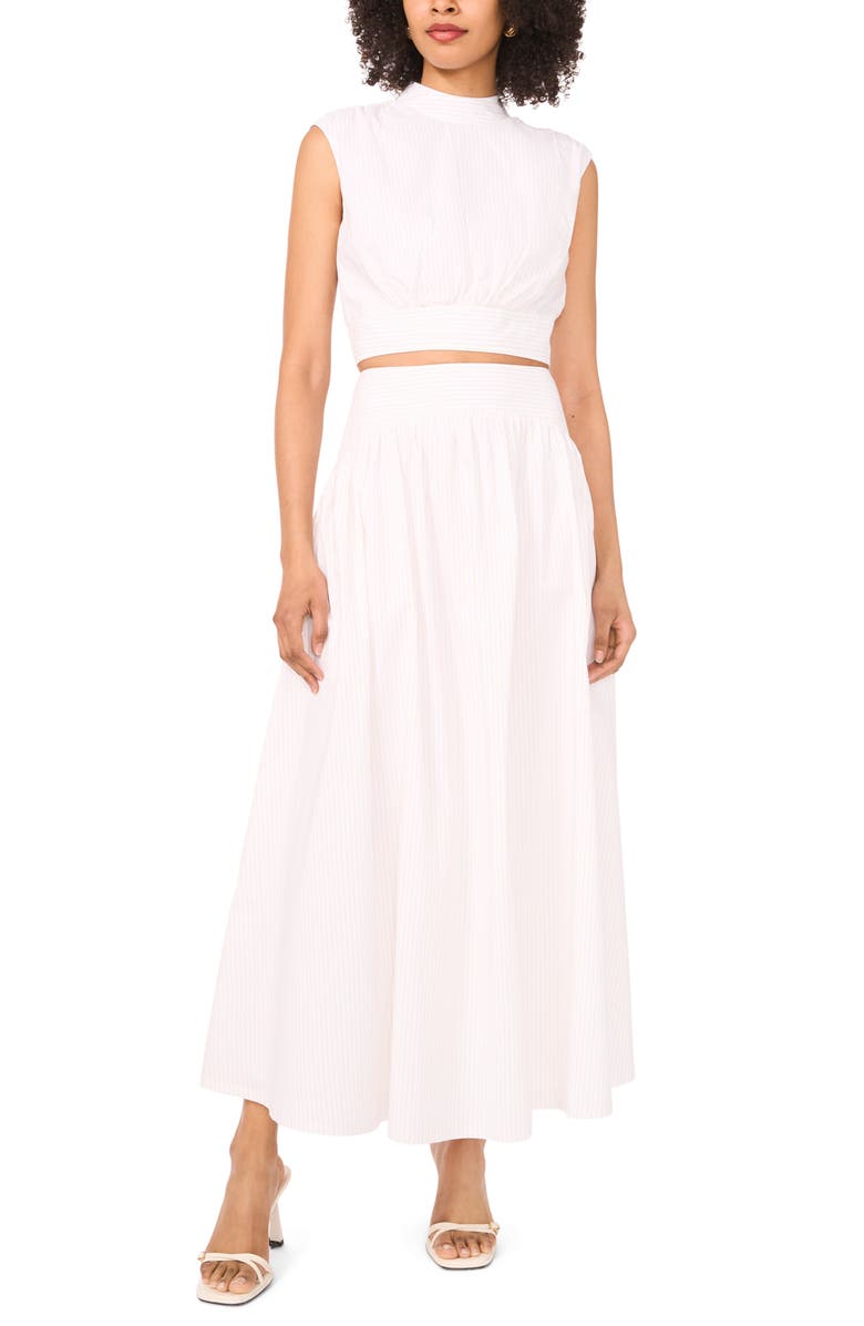 Parker The Julianne Pinstripe Maxi Skirt, Alternate, color, Lucent White