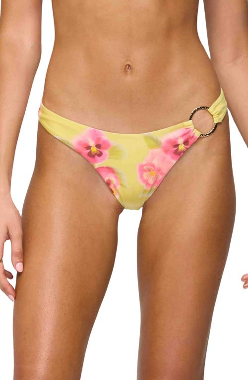 Edikted Miley Floral O-ring Bikini Bottoms In Green