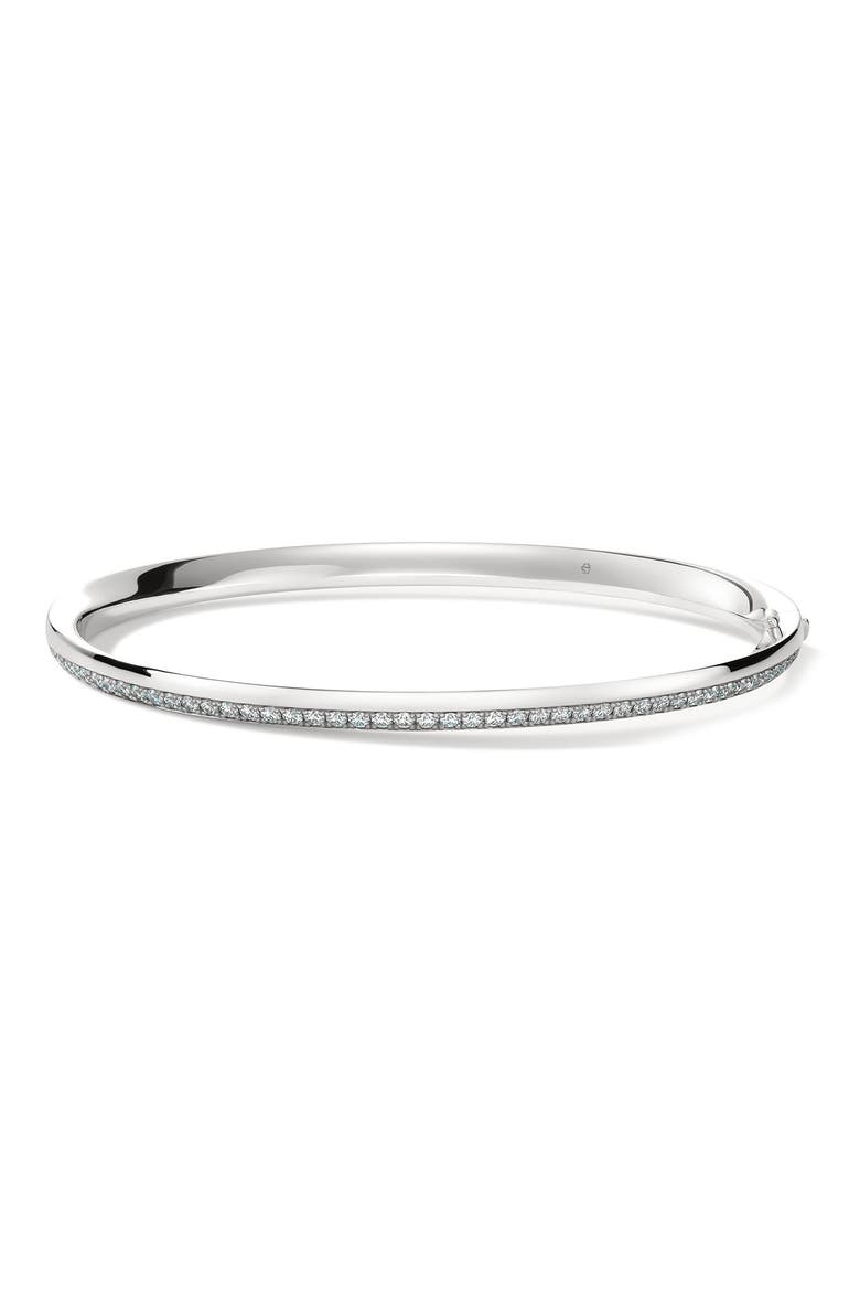 Barre Pavé Diamond Bangle, Main, color, WHITE GOLD/ DIAMOND