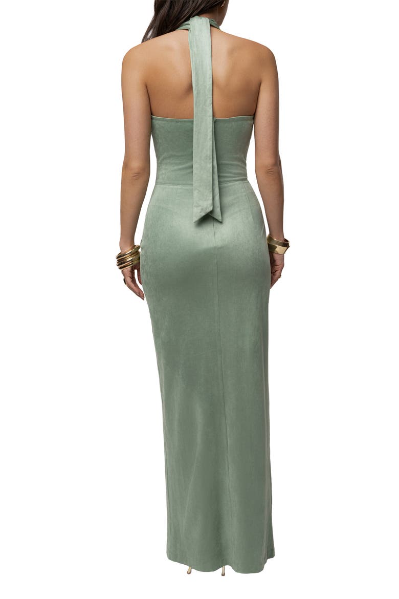 Charlotte Halter Maxi Dress, Alternate, color, Seafoam
