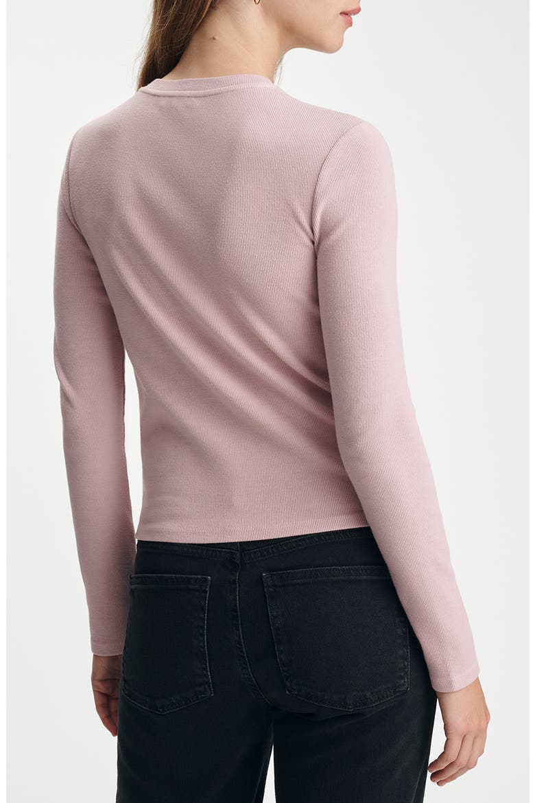 Rib Henley Top, Alternate, color, KEEPSAKE LILAC