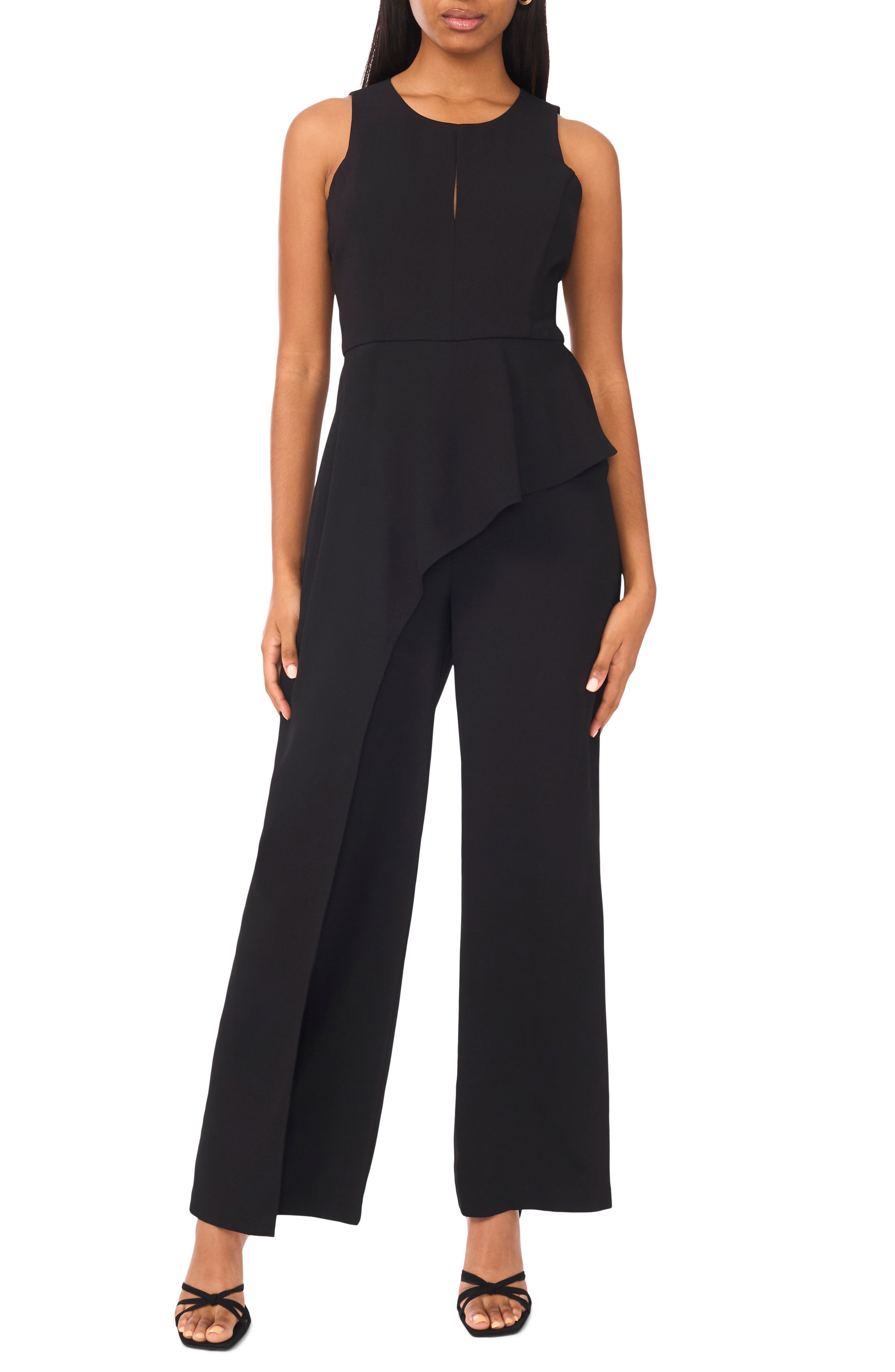 Halogen® Asymmetrical Peplum Jumpsuit