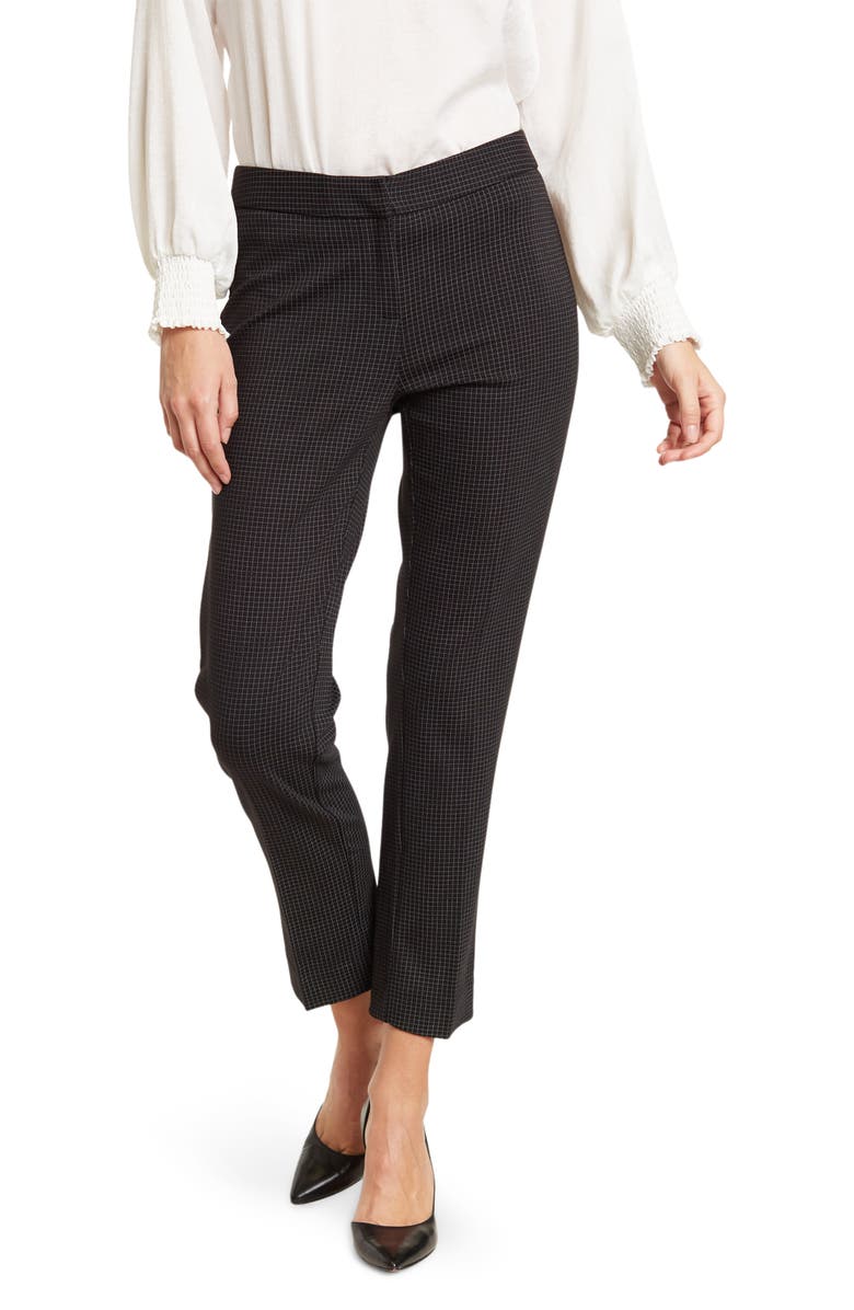 Amanda & Chelsea Amanda Windowpane Slim Fit Ankle Pants, Main, color, 