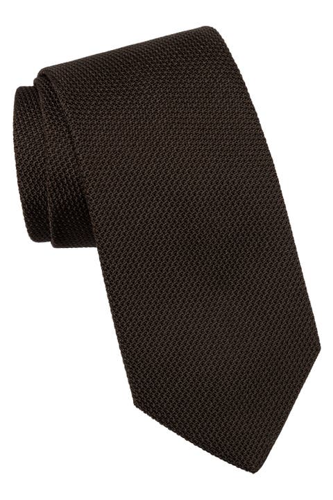 Mocha - Silk Grenadine Tie for Men