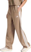adidas Essentials 3-Stripes Open Hem Fleece Pants