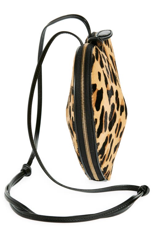 Alaïa Le Coeur Leopard-print Leather-trimmed Calf Hair Shoulder Bag In Brun Sepia