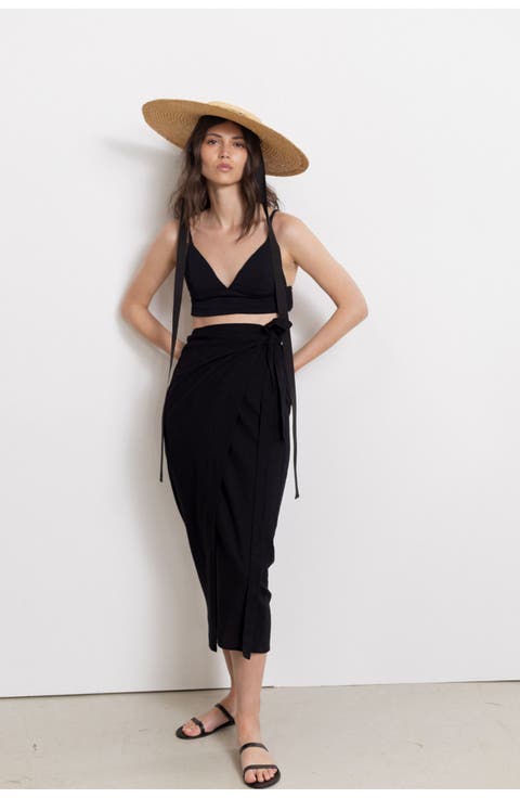 RESORT POLA WRAP SWIM COVER UP SKIRT