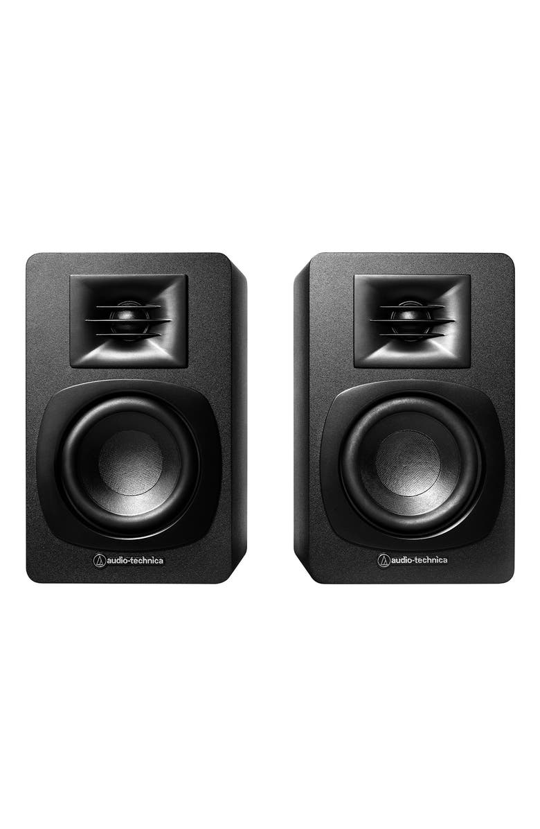Audio-Technica AT-SP3X Powered Bluetooth Bookshelf Speakers, Alternate, color, Black