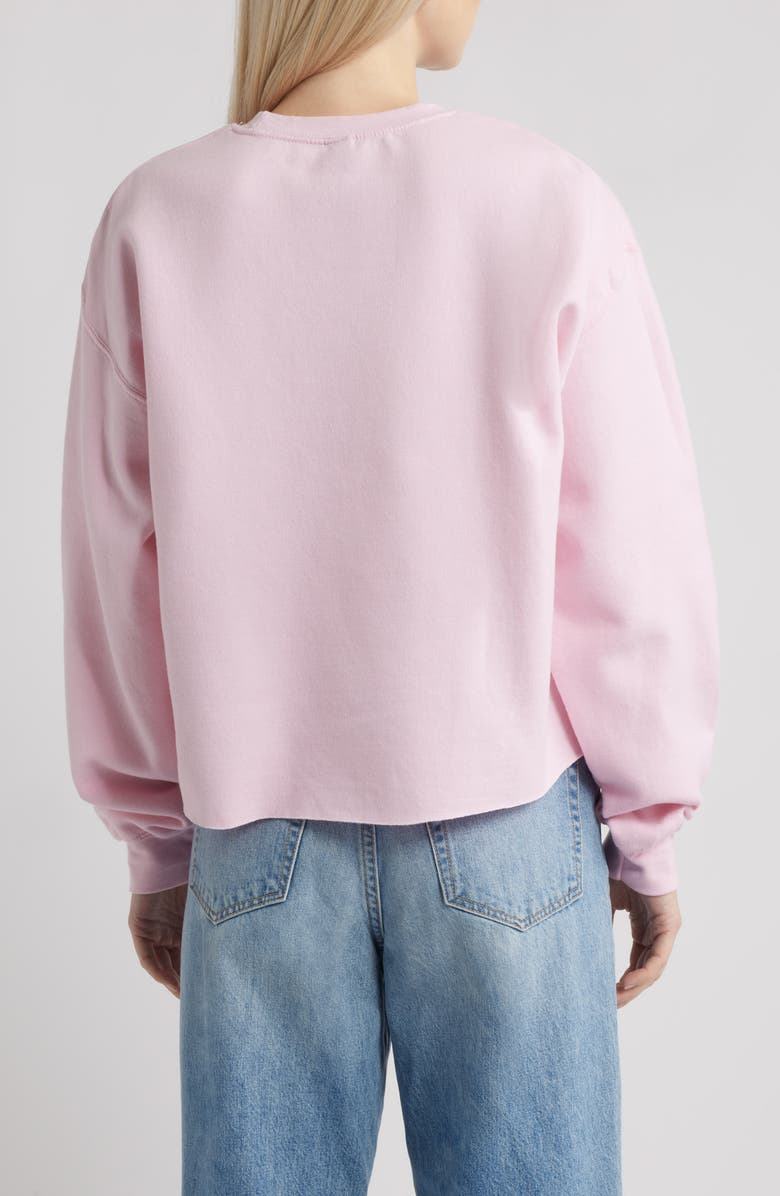 Junk Food Diet Coke Bottle Bow Fleece Sweatshirt, Alternate, color, Light Pink