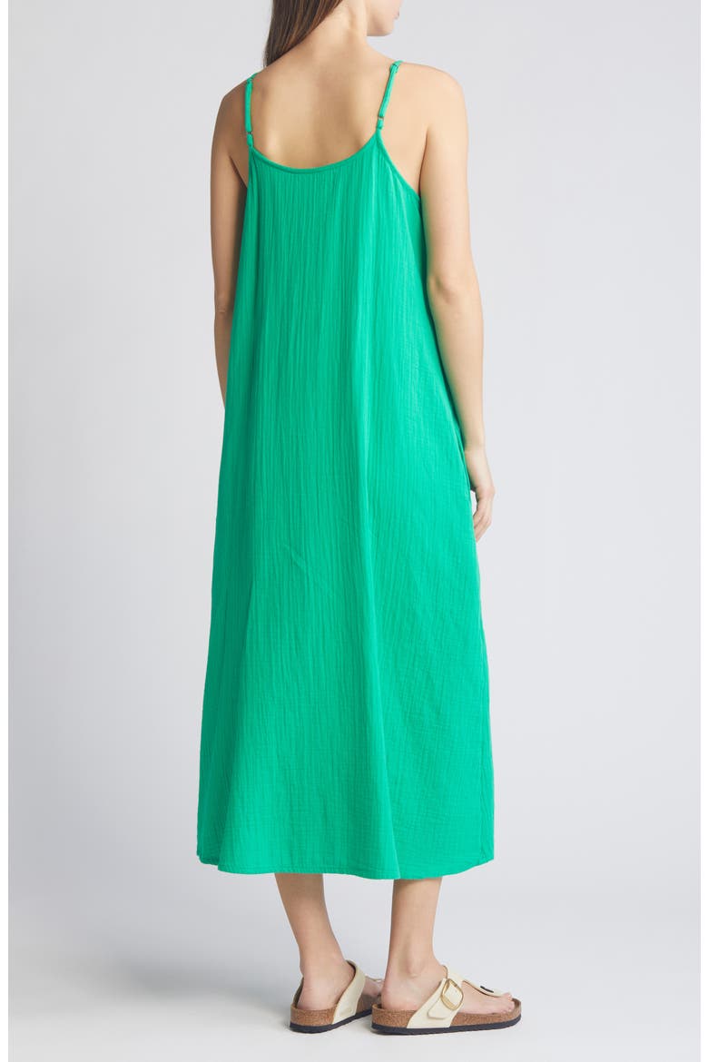 Cami Midi Dress, Alternate, color, GREEN BRIGHT