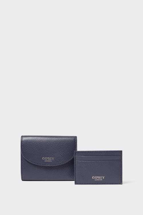 Osprey London The Tilly Leather Purse Gift Set In Blue