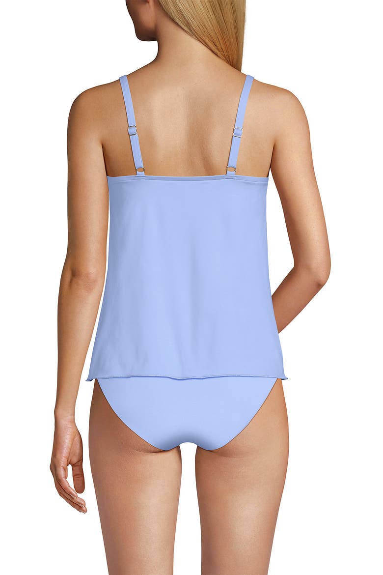 Plus Size DDD-Cup Tulip Hem Tankini Top, Alternate, color, Soft Cloud Blue