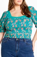 City Chic Aurora Puff Sleeve Top