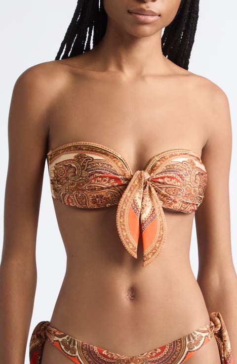 Mahon Scarf Tie Strapless Bikini Top
