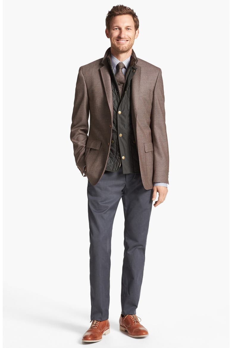 Straight Leg Trousers, Alternate, color, GREY MELANGE