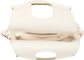 Foldover Raffia Handbag