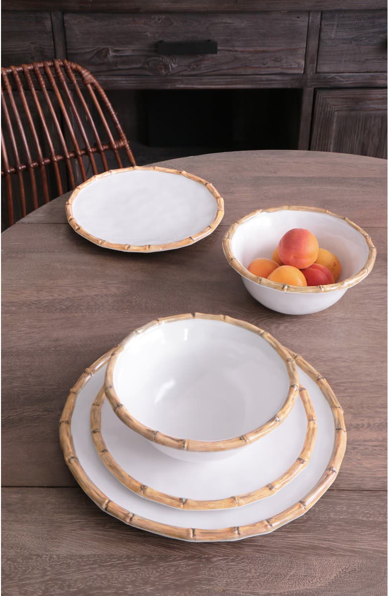 BEATRIZ BALL Collection Vida Cane Cereal Bowl, Set of 4, Alternate, color, White