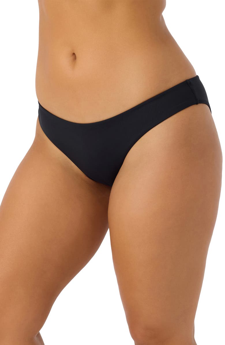 O'Neill Saltwater Solids Bikini Bottoms, Alternate, color, Black