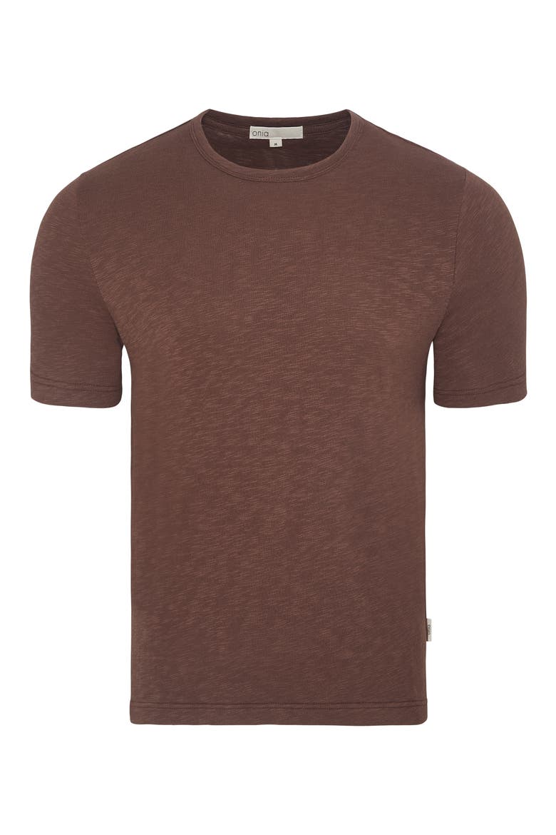 Heavyweight Slub Knit T-Shirt, Alternate, color, JAVA