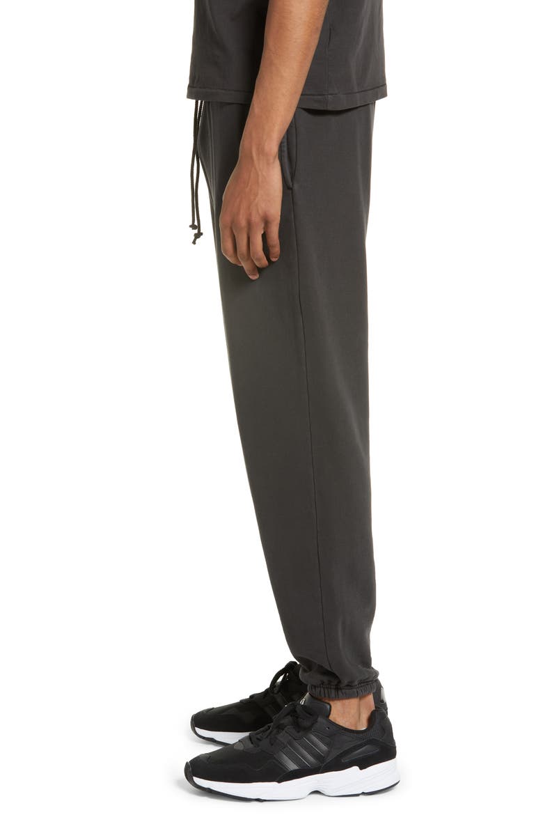 Core Organic Cotton Brushed Terry Sweatpants, Alternate, color, VINTAGE BLACK